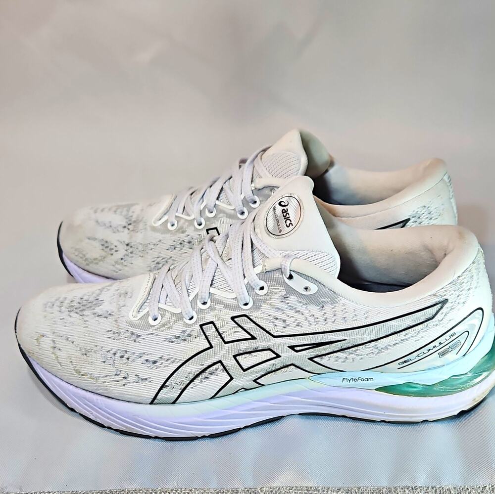 ASICS GEL-Cumulus 23 White Black Women's Running Shoes Size 8.5 1012A888